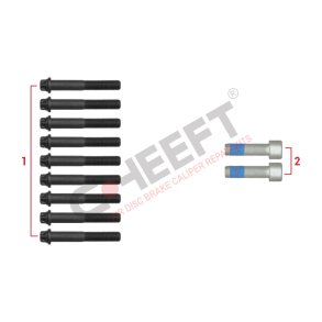 Boltst for bremsekaliber 9 stk. M14 x 1,5 x 90 mm / 2 stk.  M16 x 1,5 x 55 mm